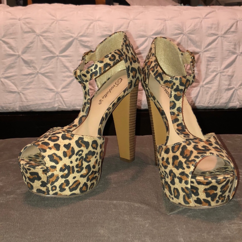 Leopard print heels